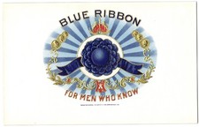 1 cigar label Blue Ribbon