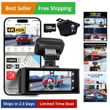 4K HDR Dash Cam Front and
