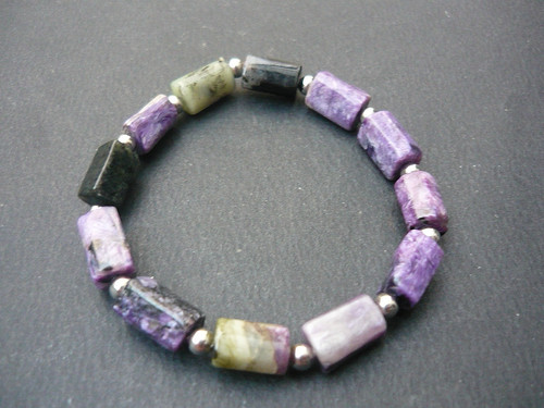 Bracelet perles charoïte - de,