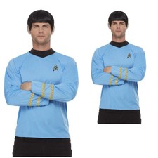 Star Trek Original Séries Sciences Uniforme Bleu Spok Licence Hommes Déguisement