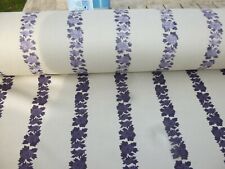 Tissu ameublement fleurs violette 1,50 M de large x 6 M Neuf