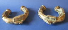 paire Ancien Bracelet torque Touareg XIXe siècle en bronze braclet slave Afrique