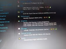 PC Portable HP Compaq C700 15.4" Intel T2370 1.73 GHz 2Go RAM HHD 320 Go Win 10