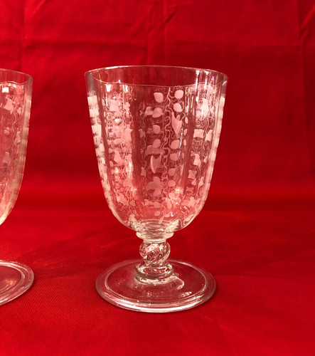 Ancien verre pied en - ancien,