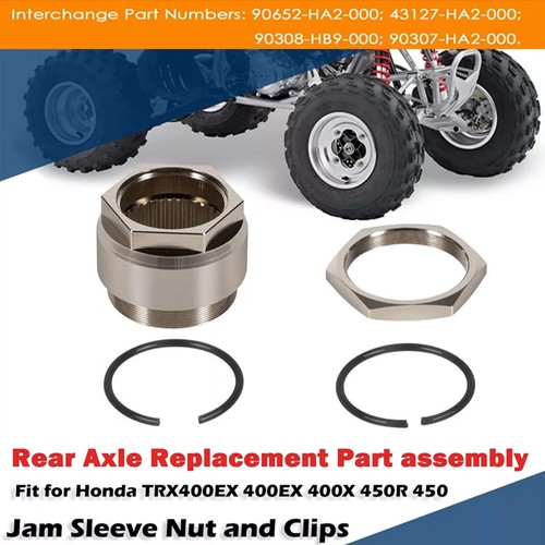 Rear axle lock - sleeve, nut