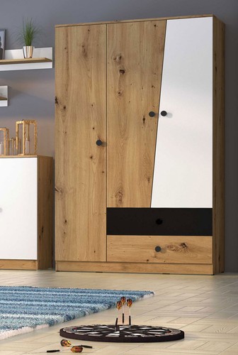 Armoire portes 120cm artisan - 3,