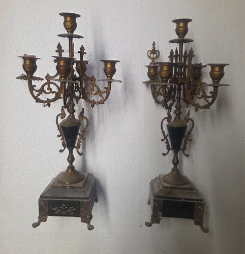 Paire chandeliers candélabres - chandeliers,