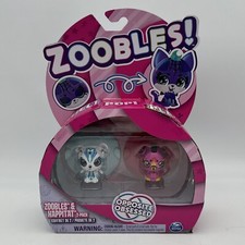 SPIN MASTER Figurine- Zoobles animaux - Pack de 2 - Blanc et rose