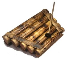 Traditionnel en Bois Oriental Indonésien Balinais Musical Instrument Xylophone L