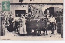 GOUVILLE : la pilaison (pressoir a cidre - pommes) - très bon état