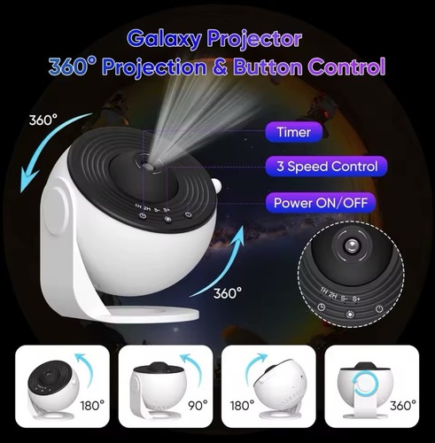 Projecteur galaxie led rotatif - projecteur,