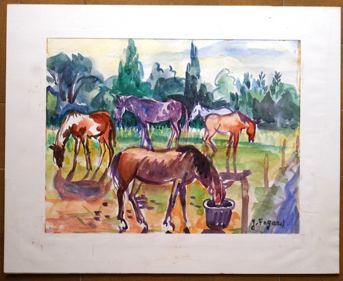 Tableau aquarelle réversible - tableau,