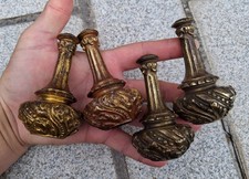 1 Ancien gland / embout / pompon pour cordon de rideaux, en Bronze h=9cm  N°107D