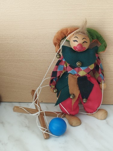 Marionnette bois tissu sur - marionnette, en