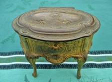 Coffret ancien Rocaille XIXe siècle bronze Antique Rococo 19th century bronze bo