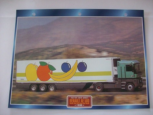 Carte fiche camion tracteur - carte,