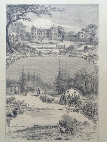 Grande gravure ancienne - grande,