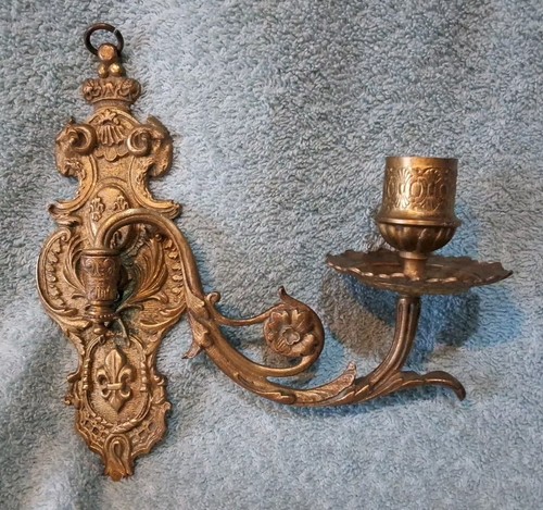 Ancien bougeoir bronze - bronze, doré