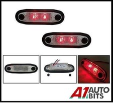 2 X Marqueur Led Rouge Flush 24V Barres Kelsa Pour Scania Volvo Daf Man Mercedes