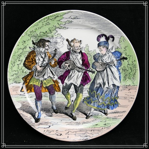 Belle assiette creil et - assiette, en