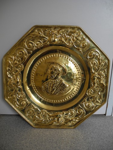 Rare plat offrandes laiton - plat,