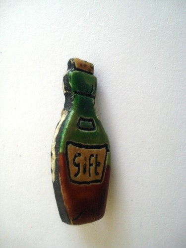 Broche vintage bouteille - broche,