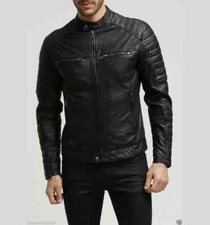 Veste En Cuir Noir Pour Homme