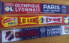 1 écharpe scarf au choix )) OL LYON V PSG et a Lens , Concarneau