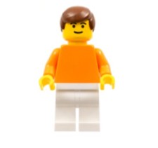 LEGO® Minifig soc095 - Plain Orange Torso with Orange Arms