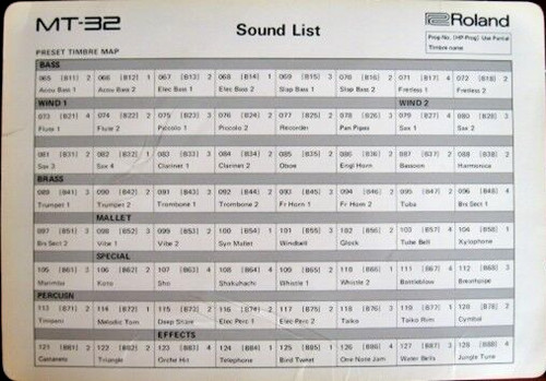 Roland multi timbral - mt-32,