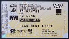 Ticket match FC NANTES LENS 30
