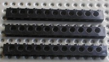 3 x Lego Black Technic Brick