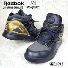 Men 9.5US Black Gold Reebok