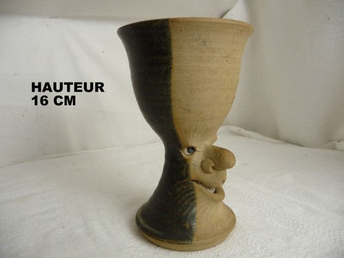 Verre pied anthropomorphe - verre,