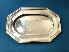Plat de service ART DECO à pans coupés CHRISTOFLE métal argenté 45x30cm Plateau