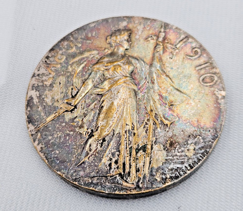 Medaille bronze argenté art - medaille,