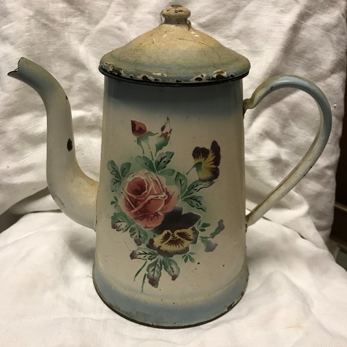 Ancienne cafetière émaillée - cafetière,