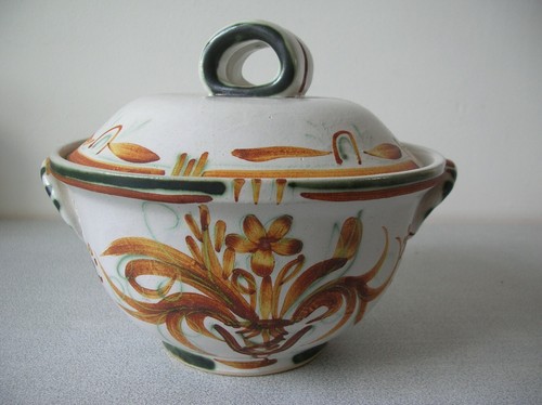 Bonbonnière pot faïence - bonbonnière, en