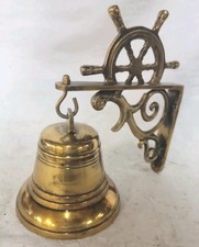 RARE cloche marine / nautique en bronze   complète avec Support mural 