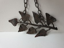 Porte-clés mural Artisanal Thème feuilles en fer forgé - vintage déco rétro