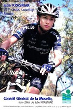 CYCLISME  carte cycliste JULIE KRASNIAK   VTT cross country route