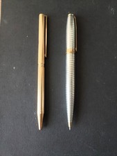 Lot 2 Stylos S.T. Dupont Classique Made in Fr Or & Argent Guilloché Authentique 