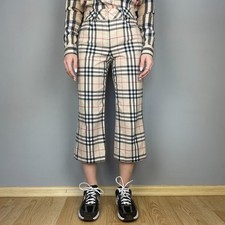 Pantalon court beige à carreaux Nova Burberry Golf pour femme - taille US4 / UK8