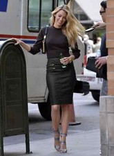 Nouvelle Jupe Crayon En Cuir