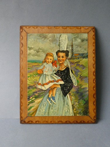 Tableau scène bretonne - tableau,,