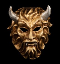 Masque de Venise Diable Doré et Argenté  en Papier maché Déco murale #1025 of