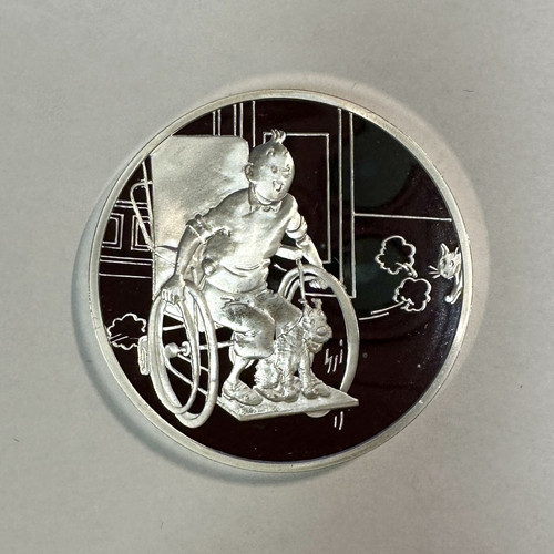 Médaille argent tintin - argent,