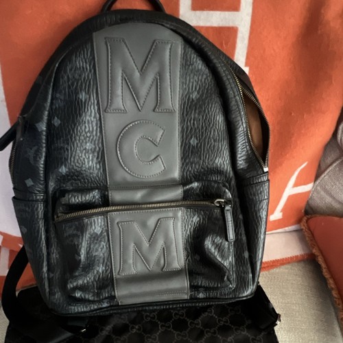 Mcm black gray monogram - mcm, black/gray