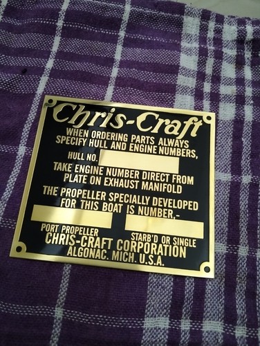 Plaque coque chris craft - plaque,
