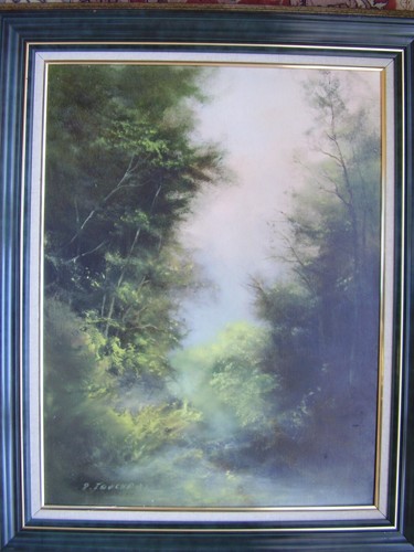 Peinture huile vosges - peinture, forêt